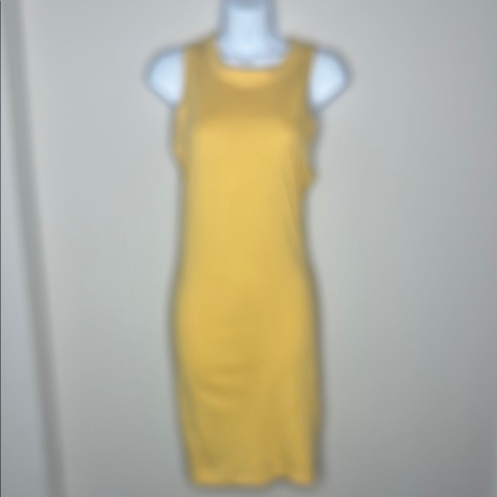 Old Navy Yellow Halter Sheath Mini Dress
